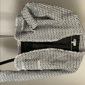 Blazer Jacket-black, white and silver